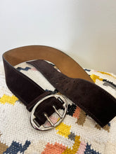 Load image into Gallery viewer, Prada Brown Suede belt, Size 85/34
