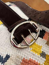 Load image into Gallery viewer, Prada Brown Suede belt, Size 85/34
