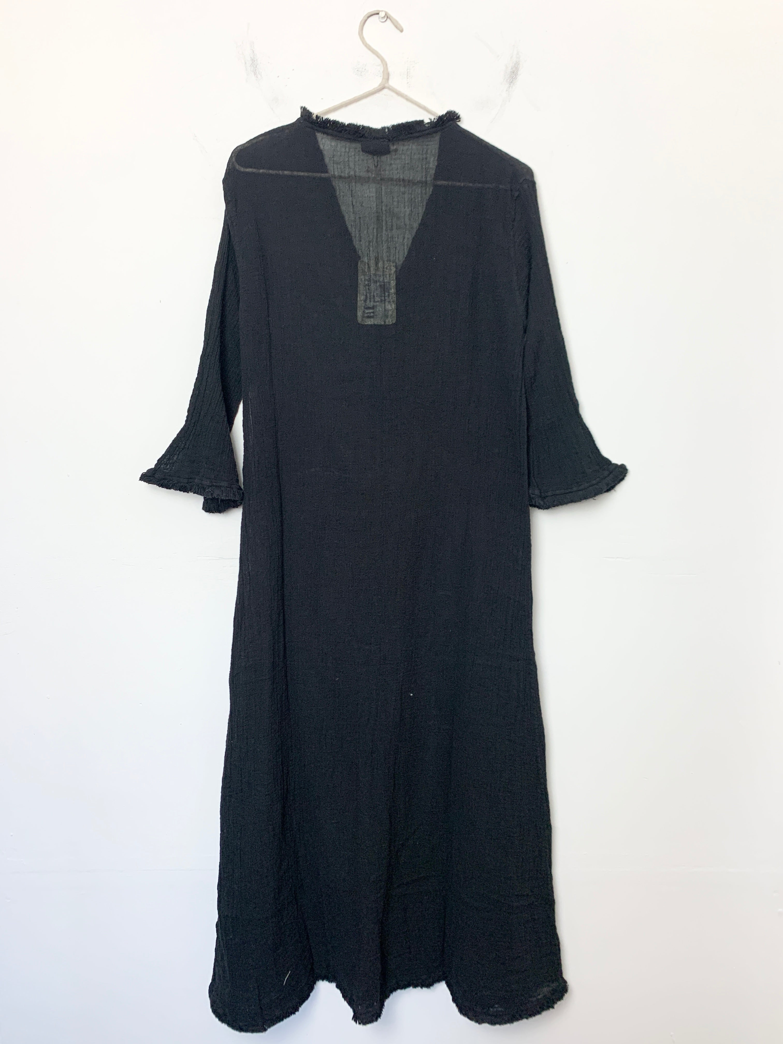 Ambas Italy Black Gea Beach Kaftan - Size 2