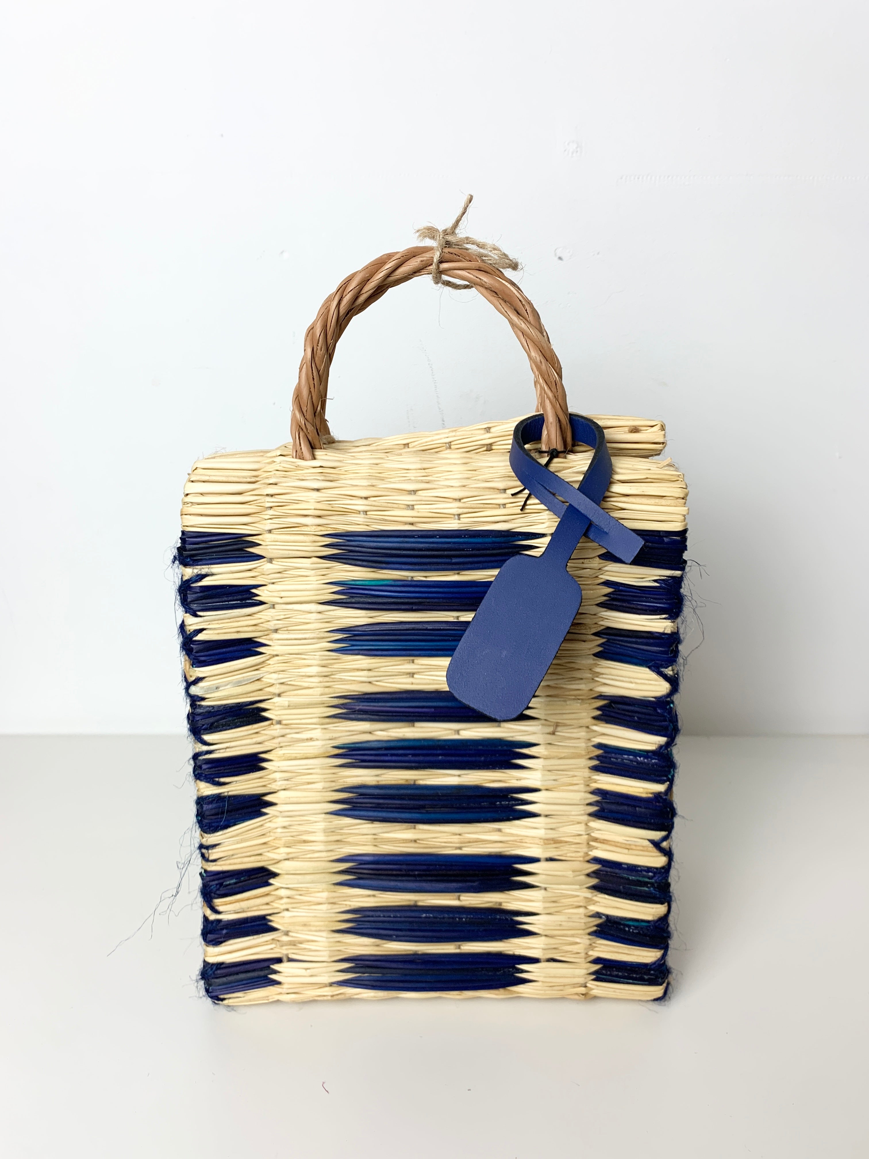 Odile Collective Blue Mathilda Organic Reed Tote