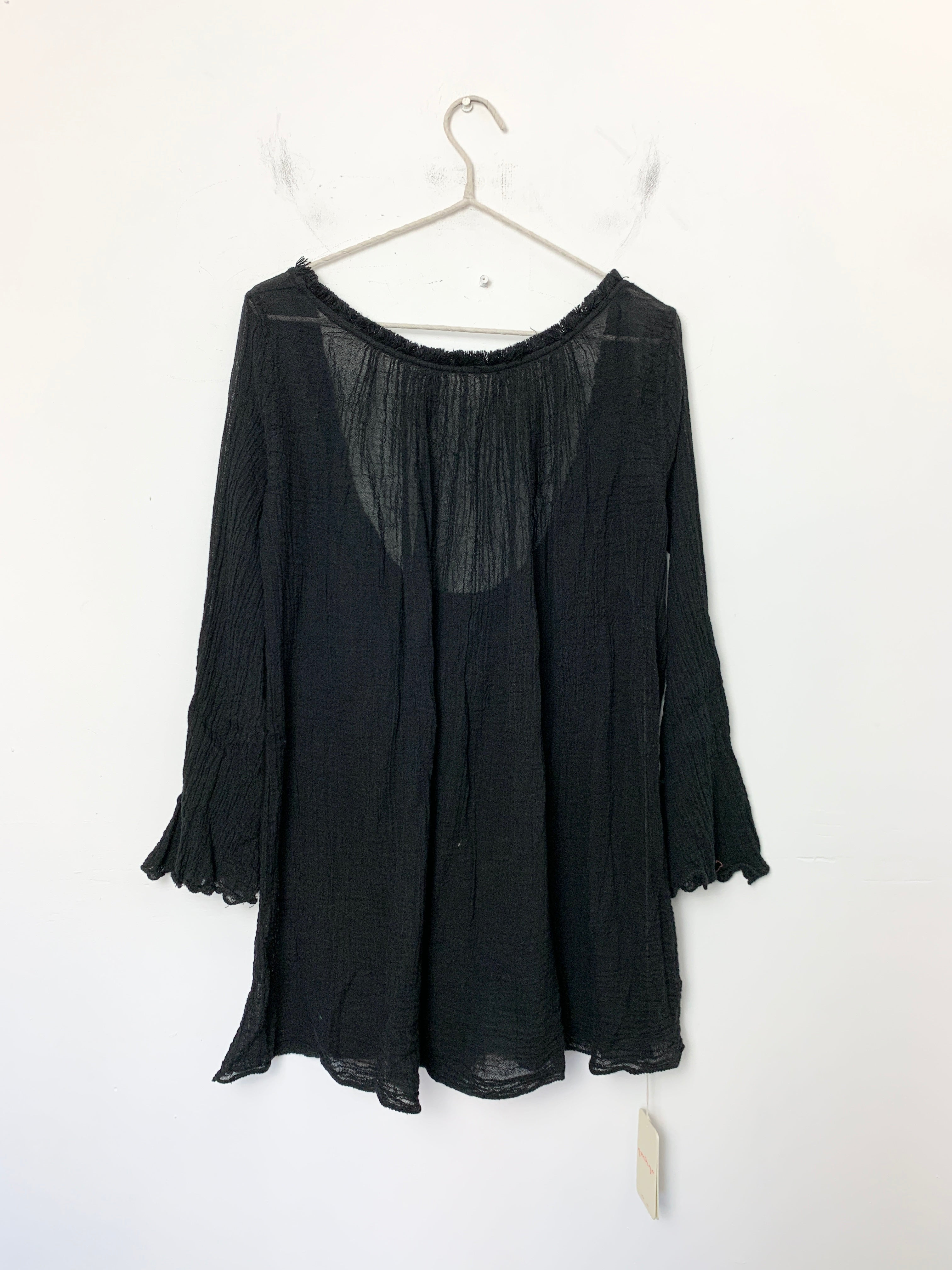 Ambas Italy Black Giggi Beach Cover Up - One Size