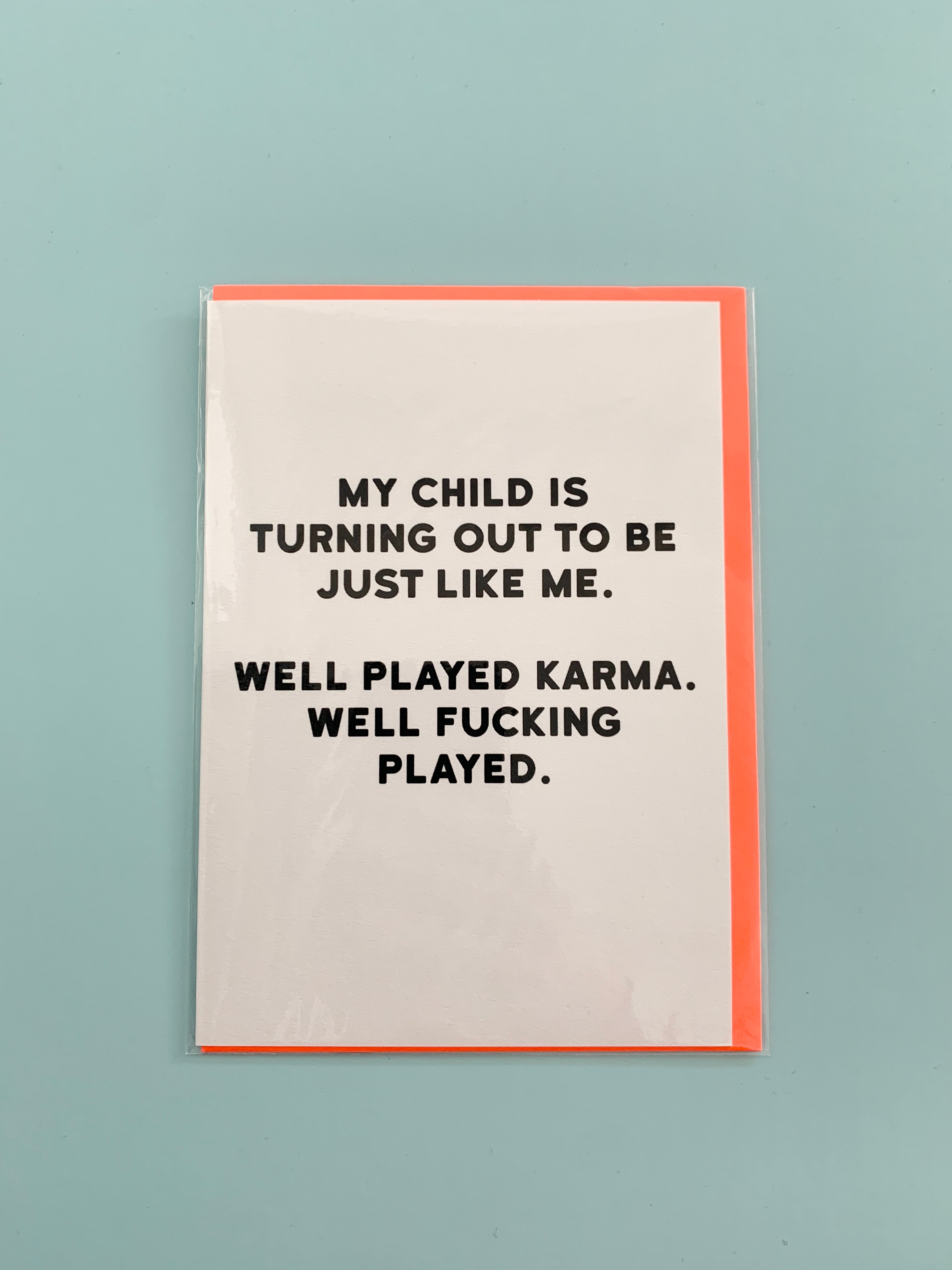 Well Played Karma Greetings Card