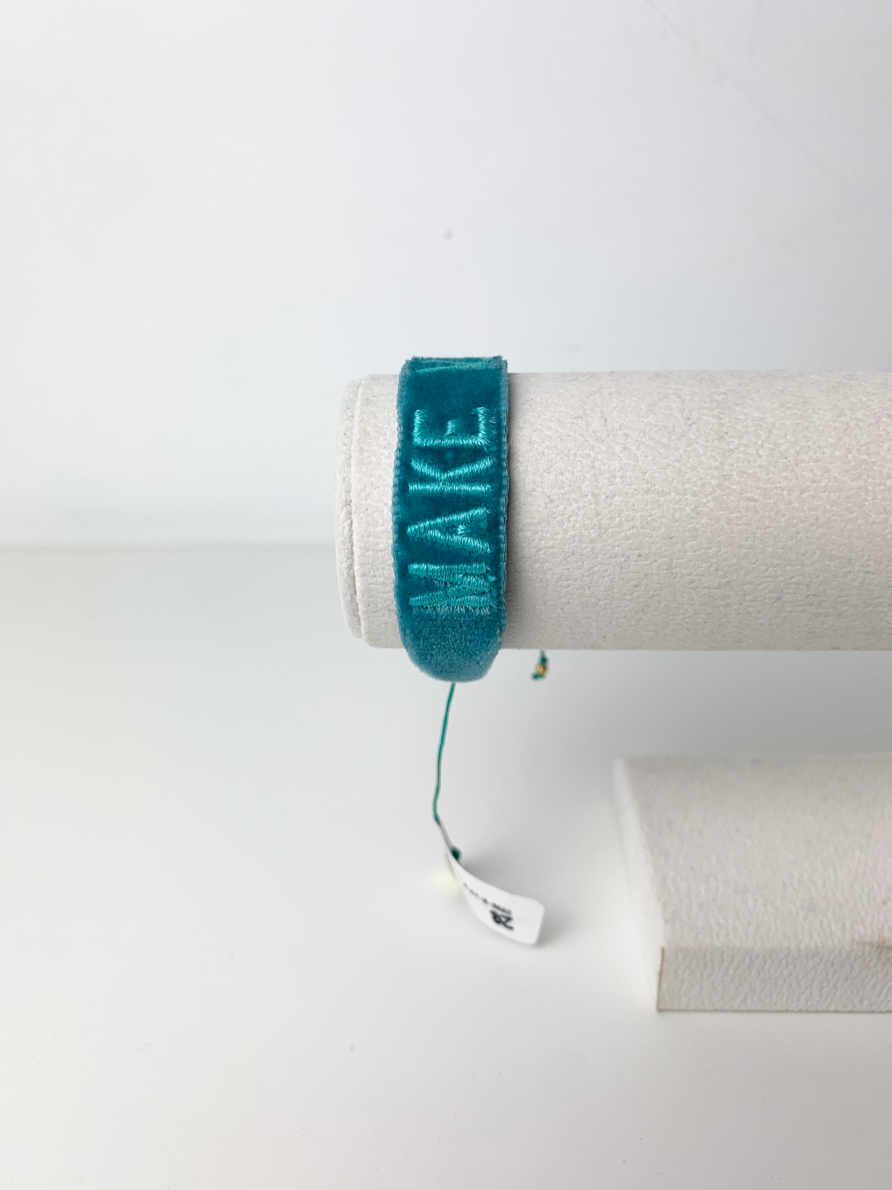 Mishky Teal Velvet 'Make Believe' Bracelet