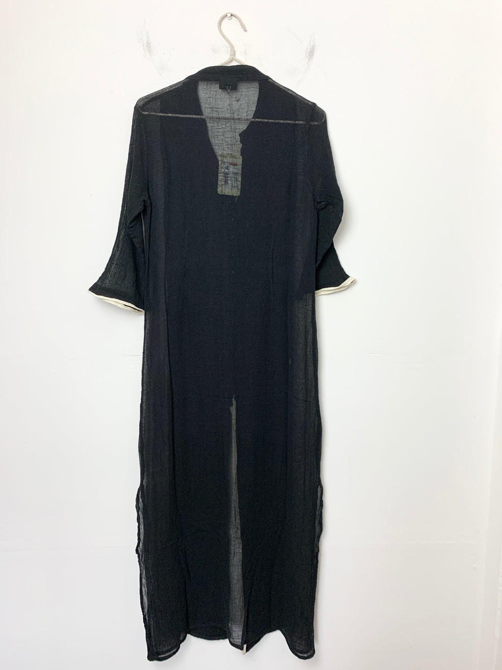 Ambas Italy P.Rotondo Black Beach Kaftan - Size 12
