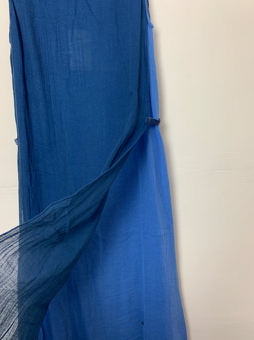 Ambas Italy Blue Fulvia Beach Kaftan - Size 2