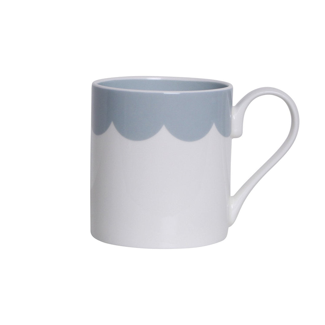 Addison Ross Grey Scallop Fine China Mug