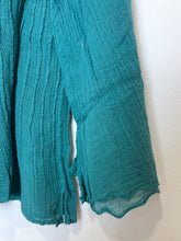 Load image into Gallery viewer, Ambas Italy Green Greca Cotton Shirt, Size M/L
