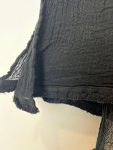 Load image into Gallery viewer, Ambas Italy Black Pareo Eyelash Cotton Wrap, Size O/S
