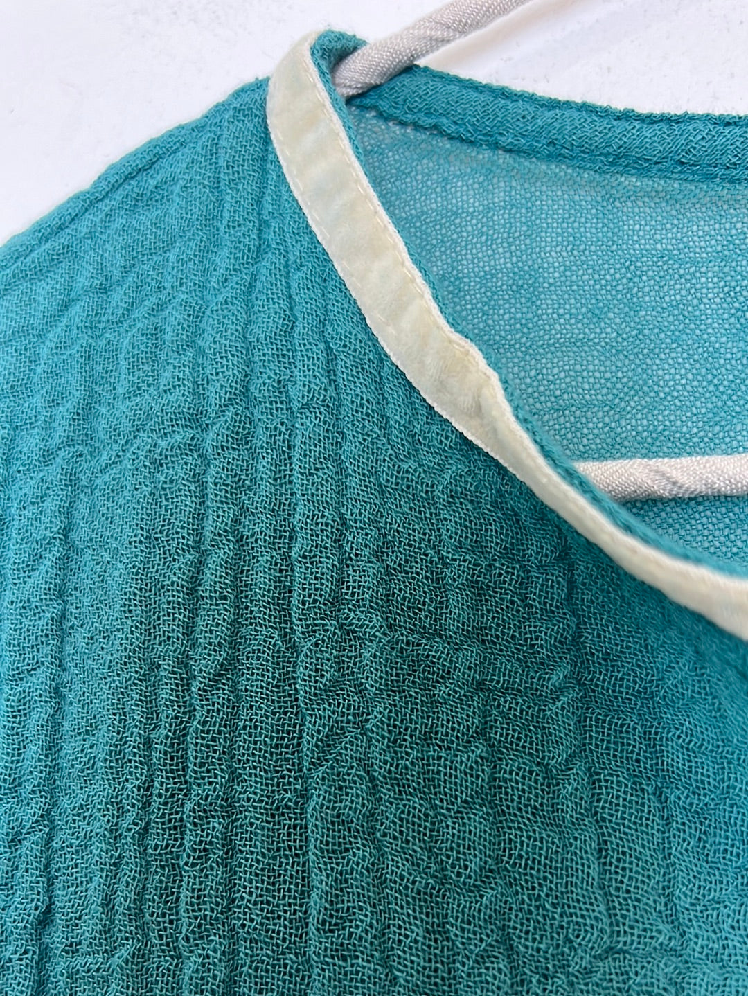 Ambas Italy Green Greca Cotton Shirt, Size M/L