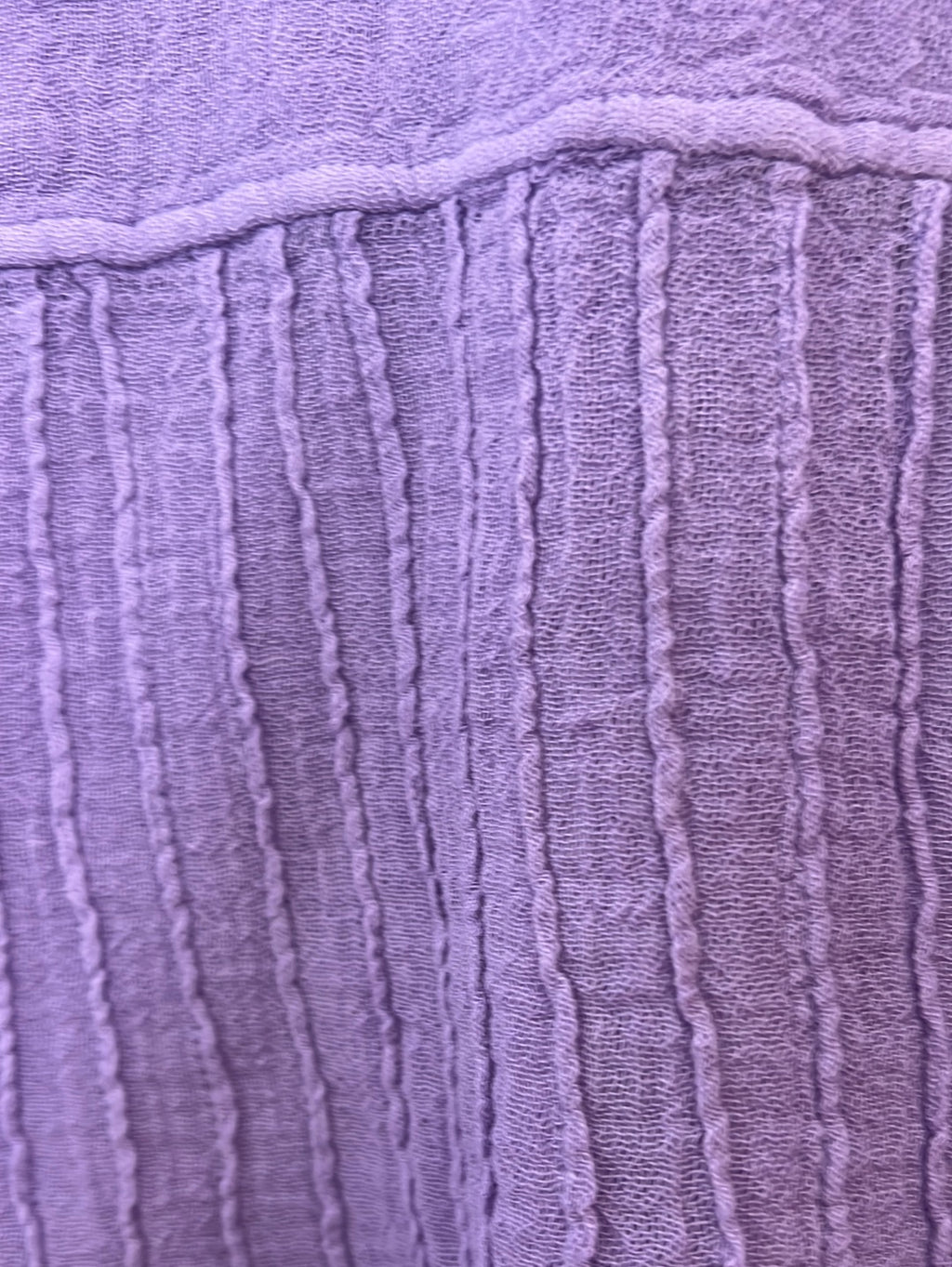 Ambas Italy Lavender Greca Cotton Shirt, Size M/L