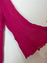 Load image into Gallery viewer, Ambas Italy Fuchsia Greca Cotton Shirt, Size M/L
